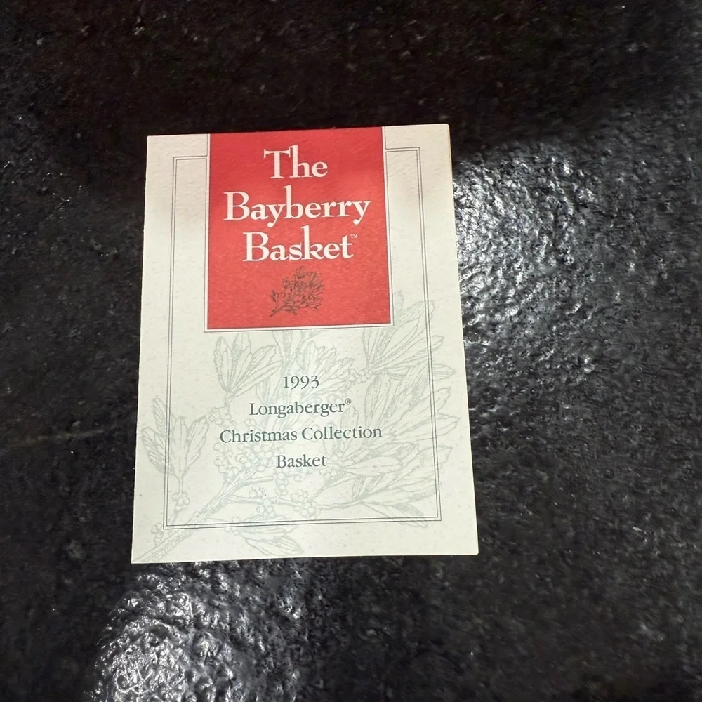 Longaberger Christmas Collection 1993 Bayberry Basket
